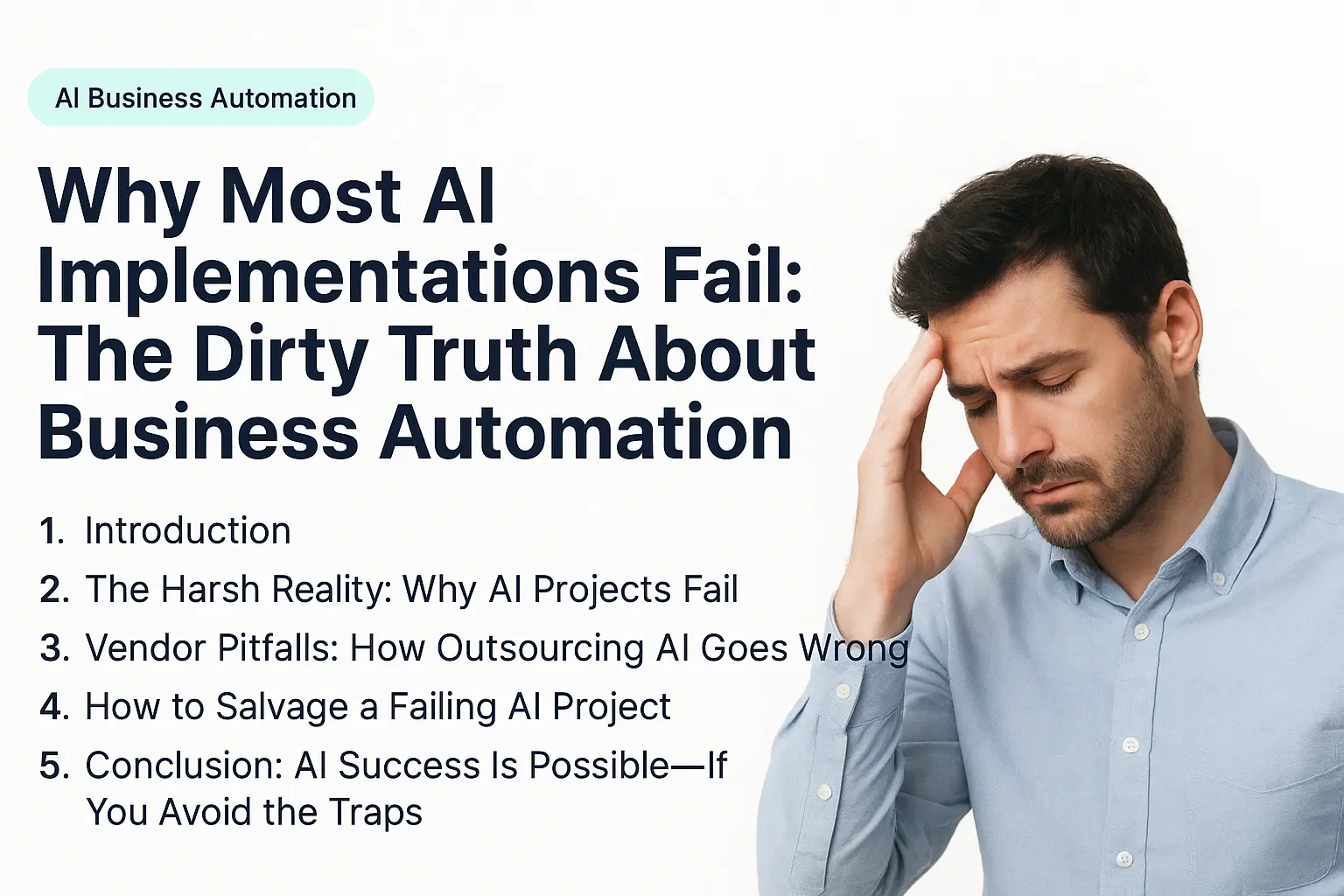 Why Most AI Implementations Fail: The Dirty Truth About Business Automation